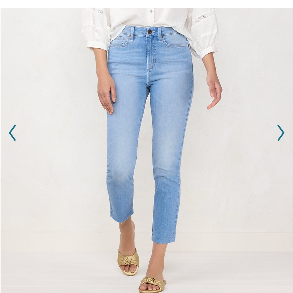 Women's LC Lauren Conrad Raw-Hem High-Waisted Skinny Ankle Jeans